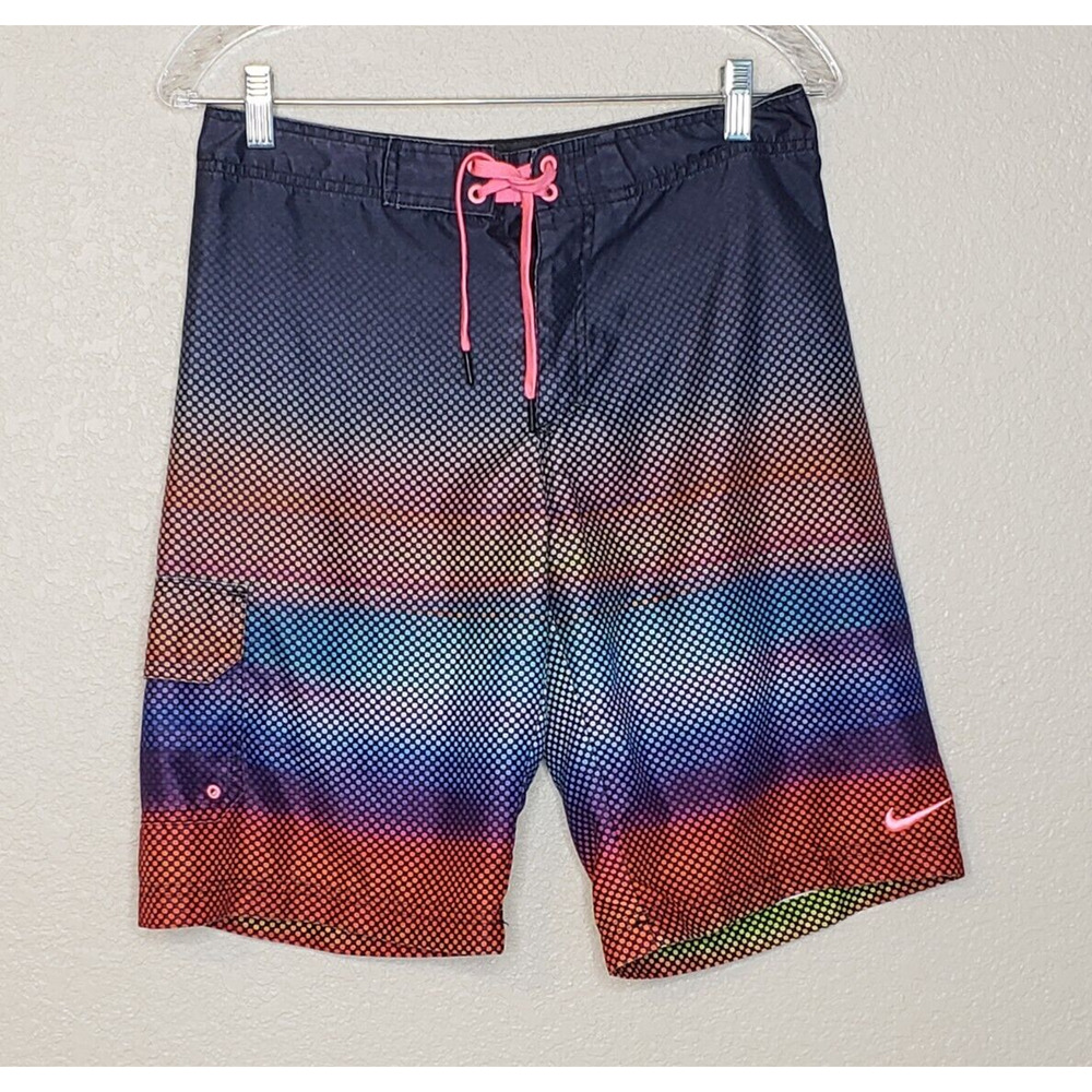 Nike Boys Swimsuit Size 18 Regular (Waist 29”) Multicolor Swim Trunks